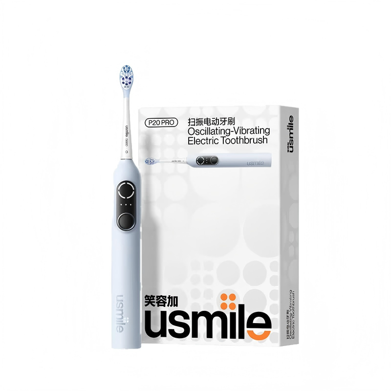 usmile笑容加电动牙刷P20PRO蓝牙APP摆幅智能扫振齿面识别护龈成人 P20 PRO云青蓝