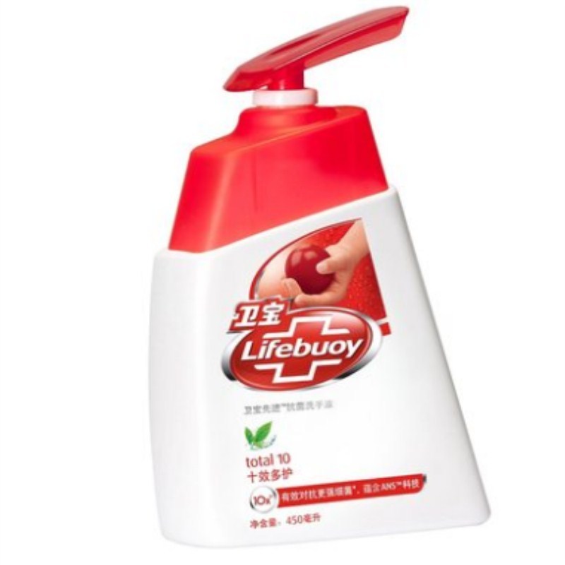 卫宝洗手液十效多护先进抗菌滋润呵护450ml