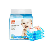 好孩子海洋水润婴儿湿巾袋装无盖儿童湿纸巾卫生柔巾80片*10