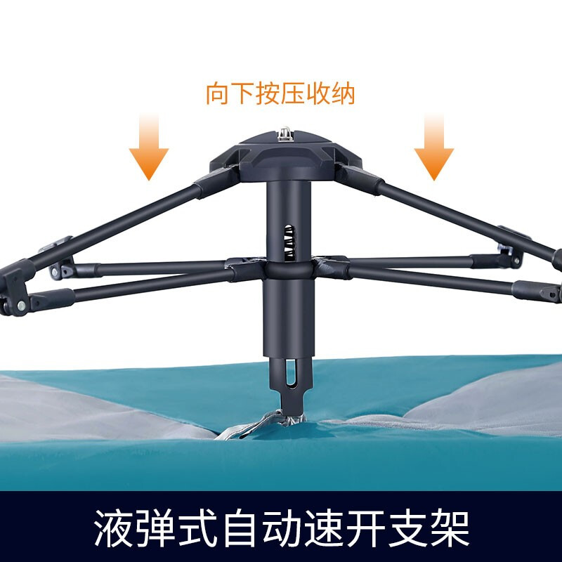 公狼帐篷户外3-4人家庭全自动多人野营双层防雨防晒休闲野外露营套装高清大图