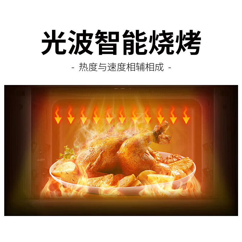 格兰仕 G80F23SP-M8A(B0) 不锈钢内胆微波炉烤箱一体机 23升 家用微波炉平板式机械旋钮老人用简单微烤一体高清大图