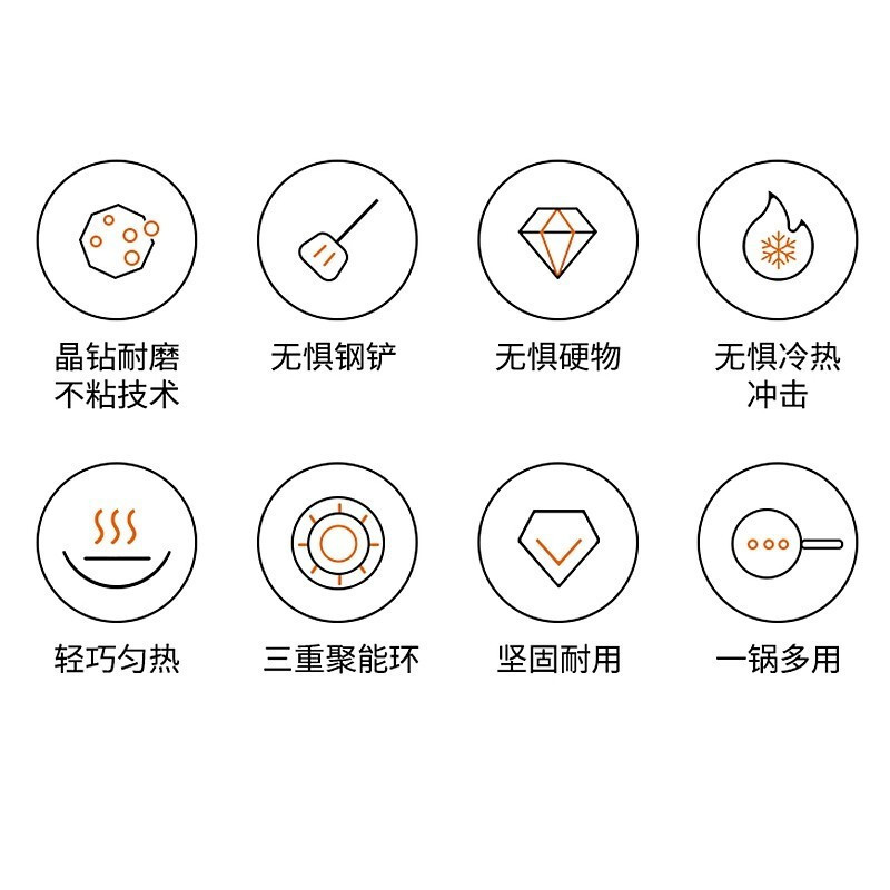 九阳不粘炒锅 晶钻耐磨不粘锅 32cm家用炒菜锅具 家用燃气煤气通用 32吋加厚炒菜锅 晶钻耐磨锅具 燃气灶款
