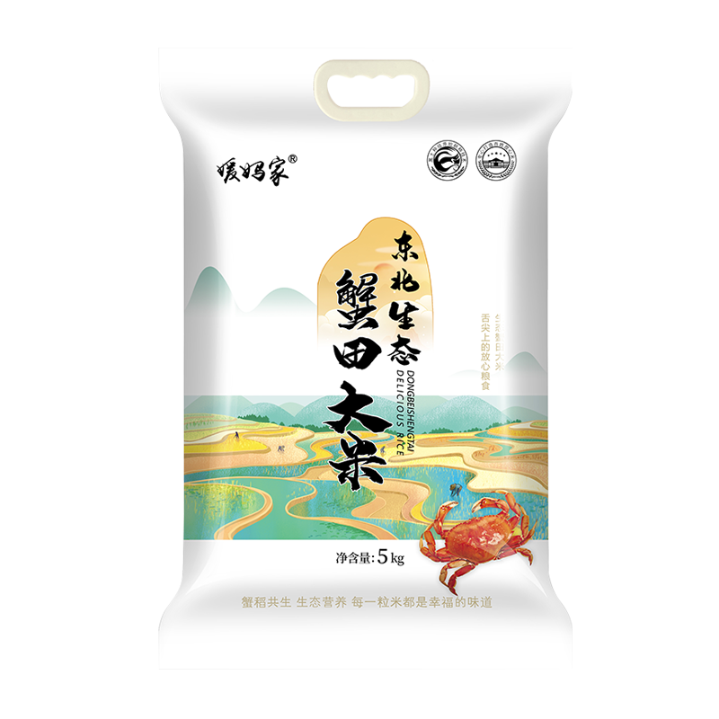 媛 妈家东北生态蟹田大米(白真空) 5KG