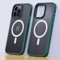 安美宝 iphone15手机壳苹果14/13promax新款14Plus超薄防摔硅胶MagSafe磁吸保护套磨砂简约创意