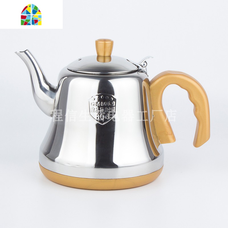 茶炉电热水壶茶吧机专用配套烧水壶电热水器配套茶具 不锈钢 单个 FENGHOU 金色半手柄大三环304与客服核对型号高清大图