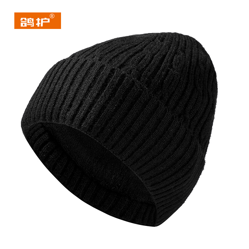 鸽护 毛线帽 GH170QDK-黑色 顶高清大图