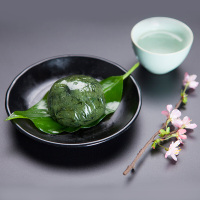知味观 蛋黄肉松青团 160g/盒 2只装 传统手工糕点 艾草青团 蛋黄青果团子