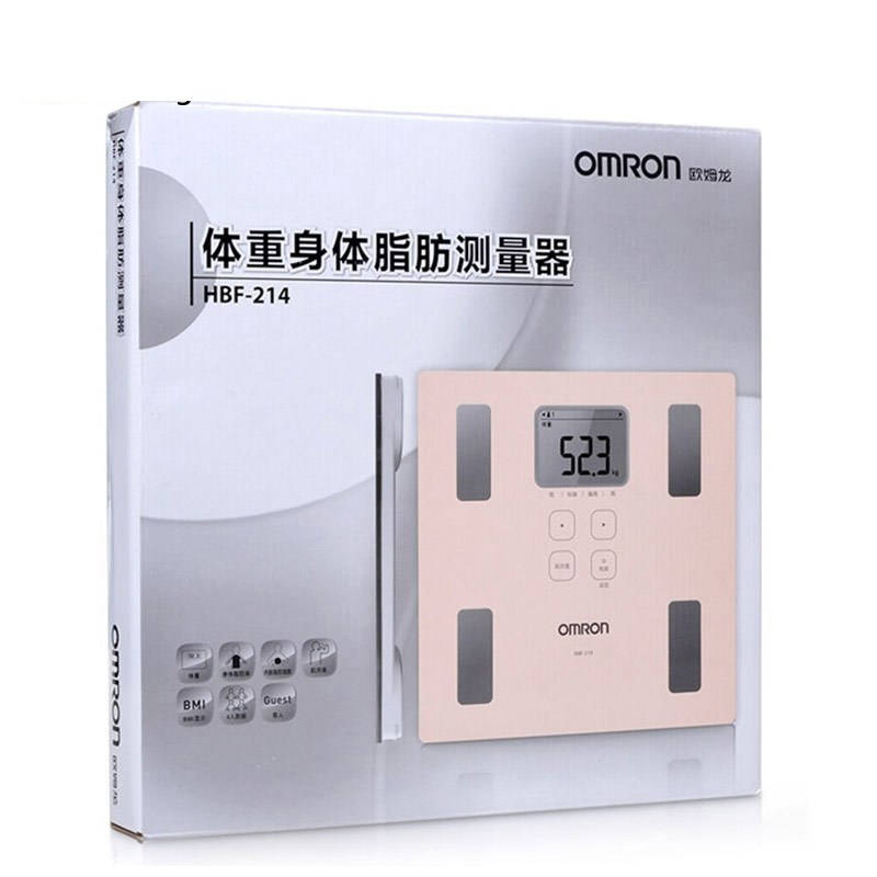 欧姆龙(OMRON)脂肪测量仪脂肪秤HBF-214 体脂仪体重秤 健康秤器械 成人身体管理器体重秤