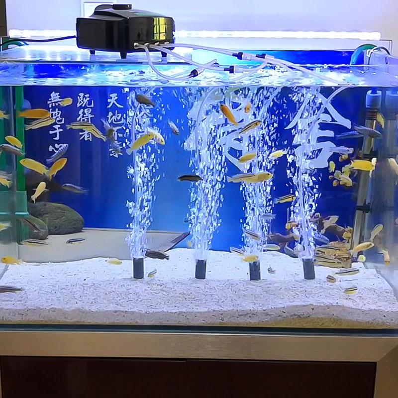 增氧泵鱼缸打氧泵双孔四孔可调节氧气泵增氧机水族冲氧泵高清大图