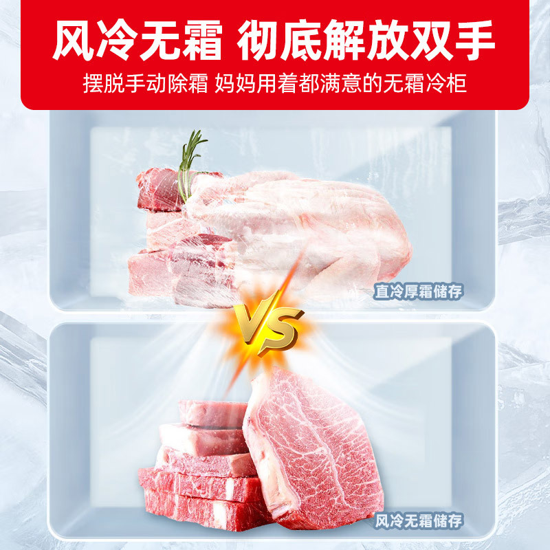 星星(XINGX)286升零下40℃超低温深冷柜商用冰柜卧式全冷藏全冷冻生鲜柜风冷无霜保鲜柜 BD/BC-286WDV高清大图