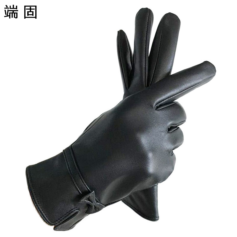 端固女士触屏加绒羊皮手套盒装D3T/副高清大图