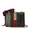 [直营] 古驰(GUCCI) Sylvie系列女士白色锁扣迷你链条包单肩斜挎包 女包