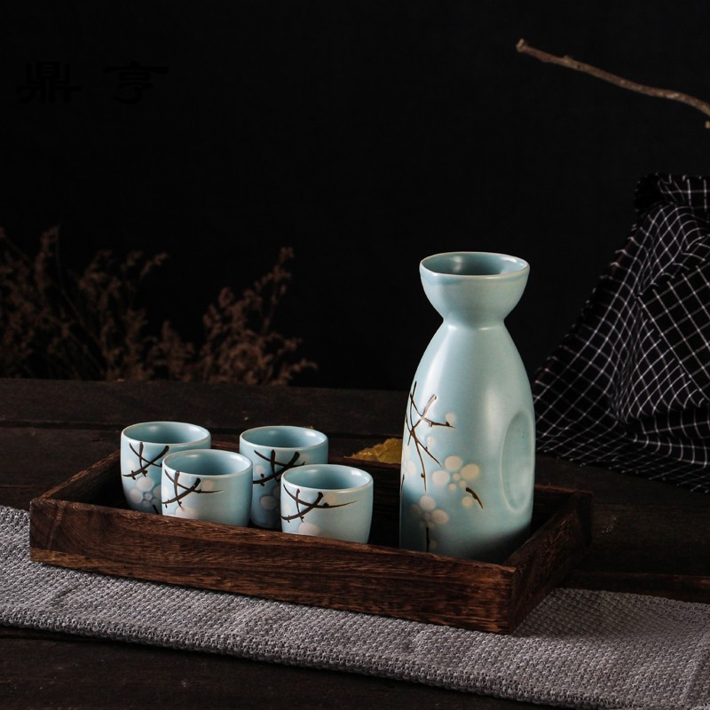 鼎亨日式和风清酒壶酒杯清酒具套装陶瓷创意釉下彩日本酒盅酒器