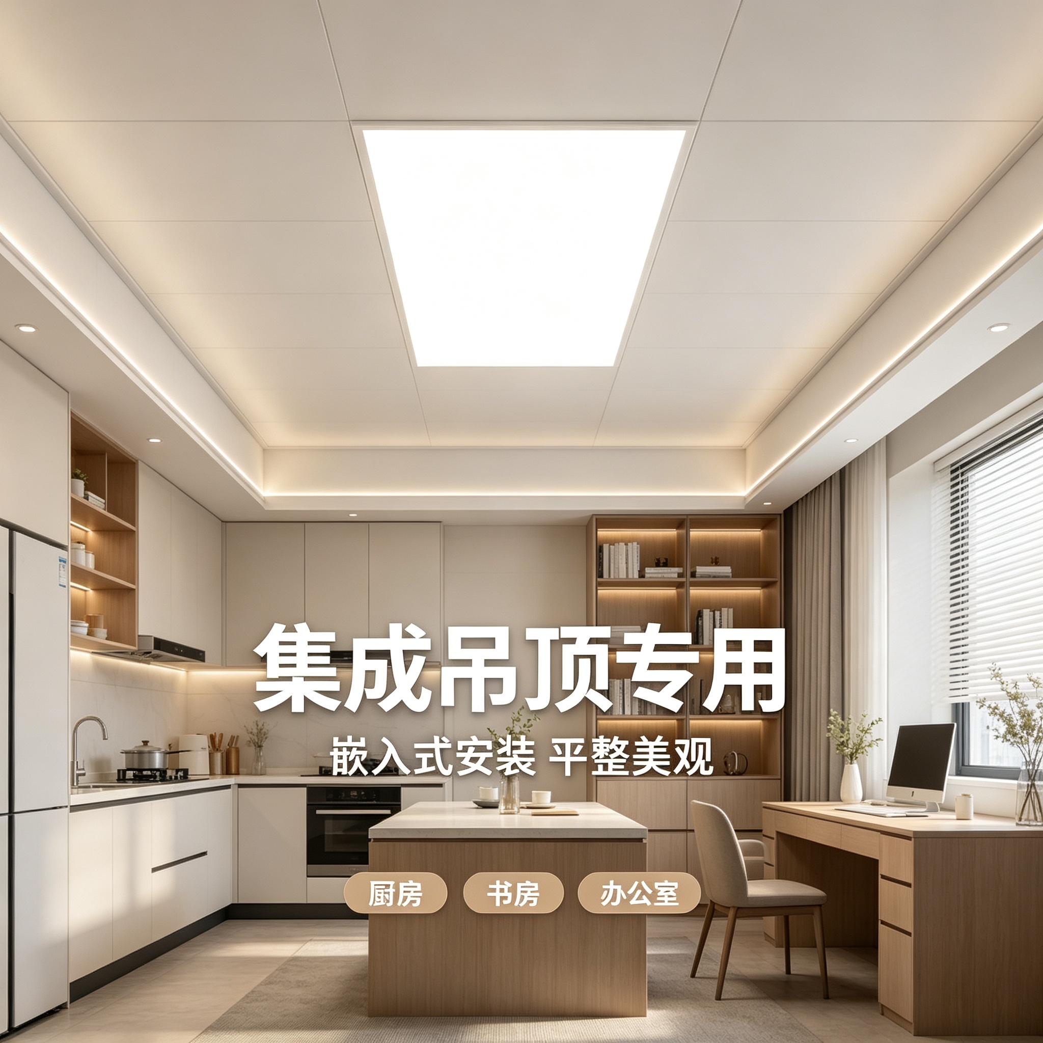 JOM嘉美照明 JOM-LK36W LED集成吊顶平板灯 600*300*35 单位:个 白色高清大图