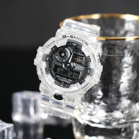 卡西欧GSHOCK 正义联盟时尚潮流黑金g-shock防水运动石英表男GA-700 GA-700SKE-7A【半透明表带+大表盘】