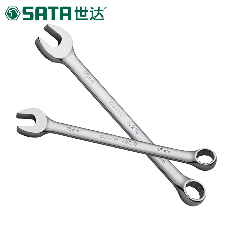 世达(SATA)全抛光两用扳手 开口扳手梅花两用扳手 23mm 40218 1把
