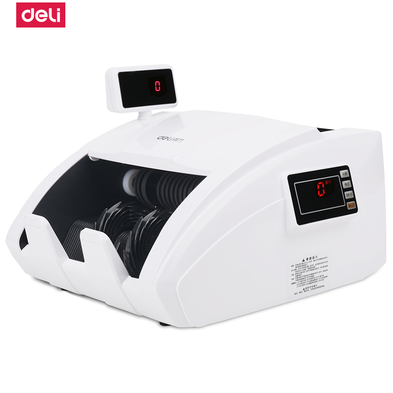 得力deli3927S点钞机验钞机 小型C类全智能双屏点钞机零整混点 全新免升级智能语音家用银行点钞机 可验2019新币高清大图