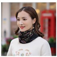 围脖女冬季颈椎保暖韩版两用套头帽子百搭护颈脖套丝巾多功能围巾 黑色(一条装)