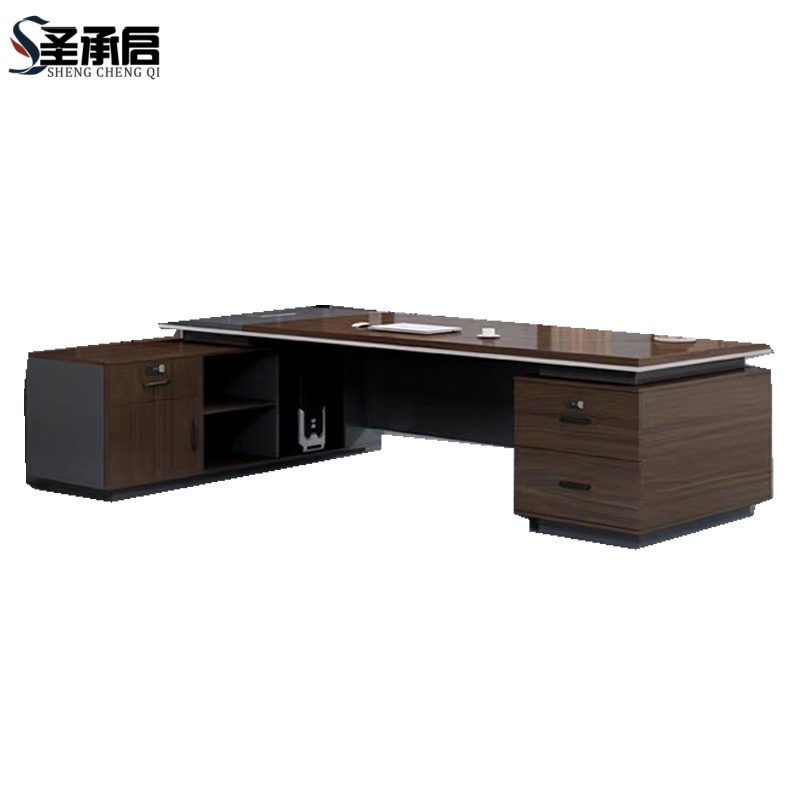 圣承启 电脑桌 2.4米带椅张高清大图