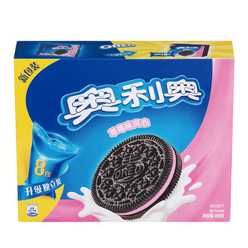奥利奥夹心草莓味家庭装466g