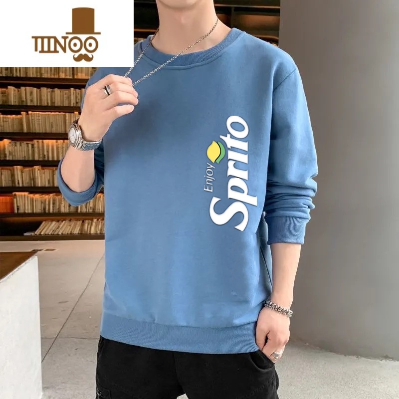 YANXU卫衣男士新款2023时尚长袖t恤潮流帅气oversize宽松情侣上衣服高清大图