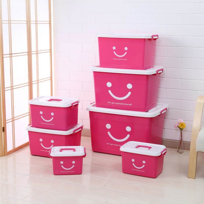 皇豹170l大号塑料箱子装被子衣服的收纳箱有盖防水的周转箱手提储物衣