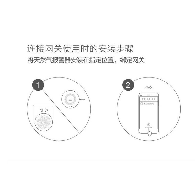 小米xiao’mi/米家天然气报警器家用无线感应器消防火灾探测远程自动报警器