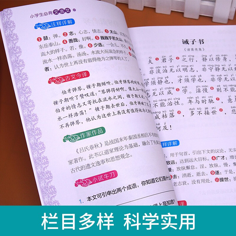 [单本加强版]小学必背古诗文129+79篇 小学通用 [正版]小学生必背古诗词75十80人教版注音版文言文大全一本通小古