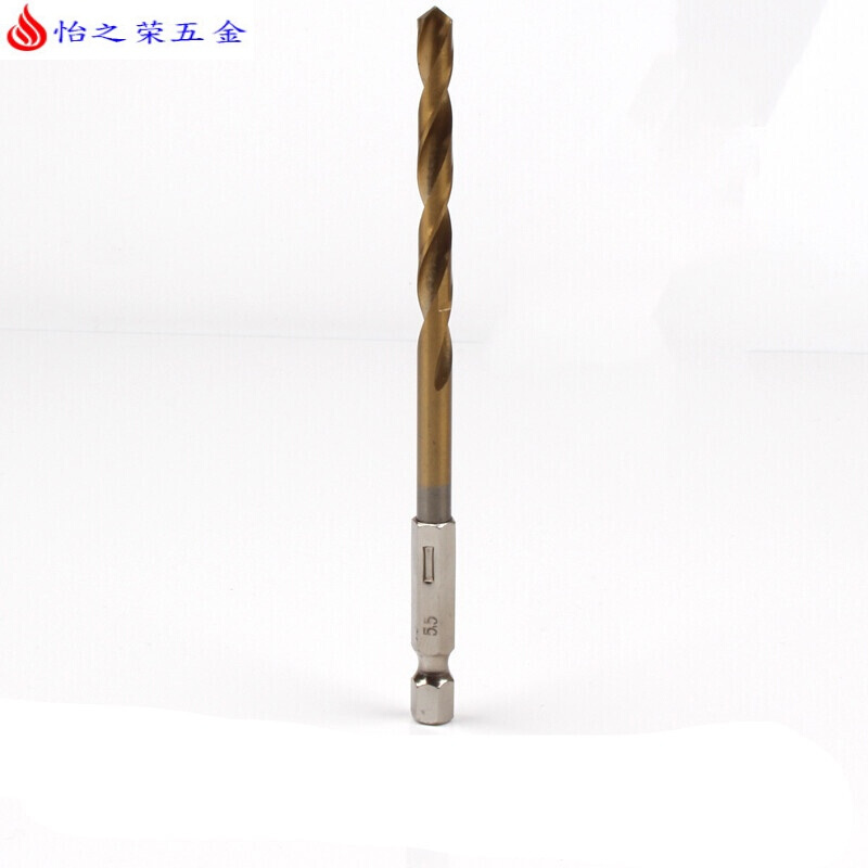 六角柄麻花钻头镀钛13PC风批组套高速钢电动螺丝刀麻花钻头 六角柄钻头(5.5mm)