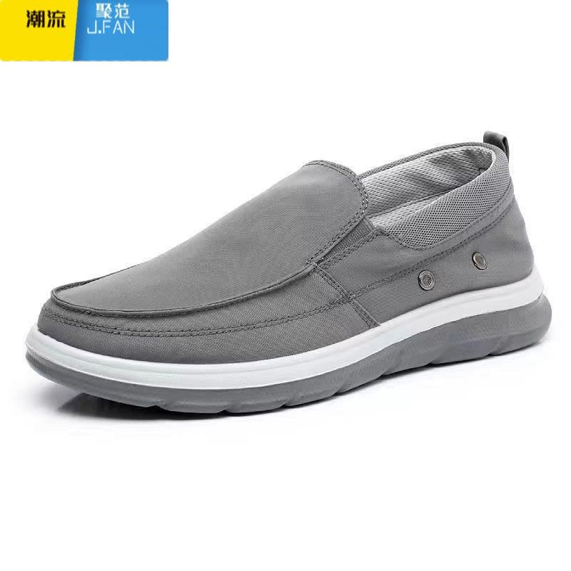 聚范冰丝男鞋透气2022新款男士布鞋韩版潮流百搭一脚蹬鞋子男潮鞋图片