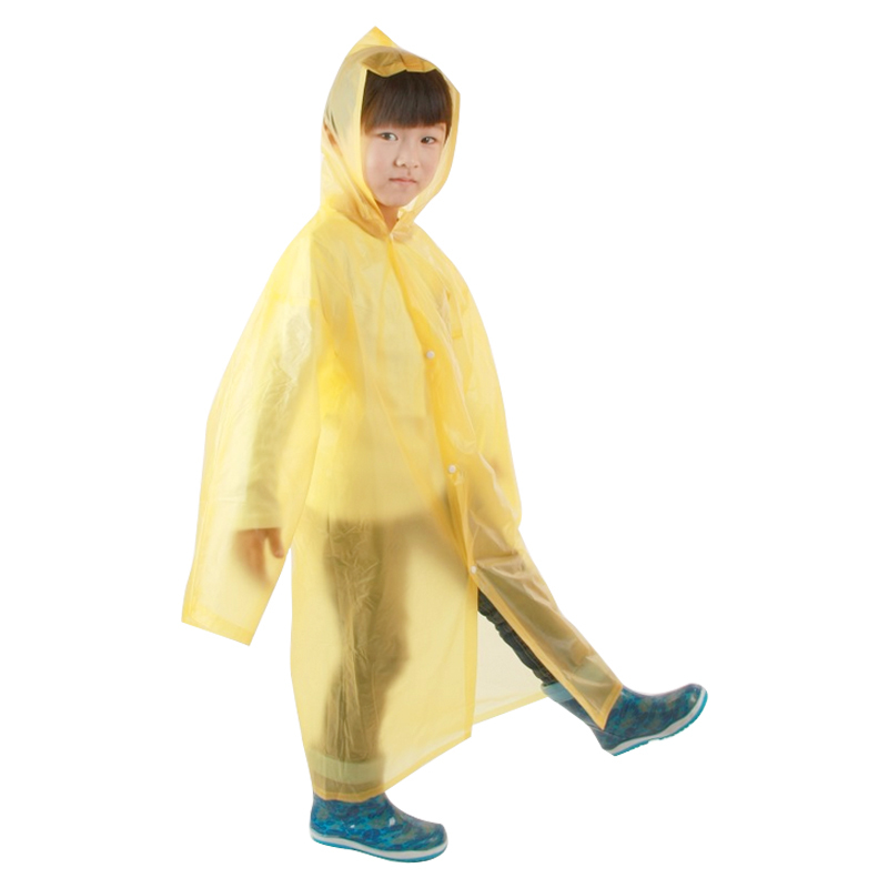 趣行 儿童雨衣/雨披 适合1.1-1.4米 PVC徒步垂钓旅游户外露营登山骑行戴帽均码 10件装