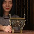 铜鼎摆件 纯铜千秋 盛鼎大号青铜器工艺品 铸铜 镇宅风水宝鼎_242