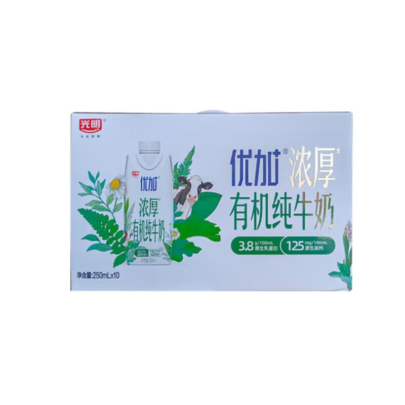 光明优加浓厚 有机纯牛奶(梦幻盖)3.8克蛋白质