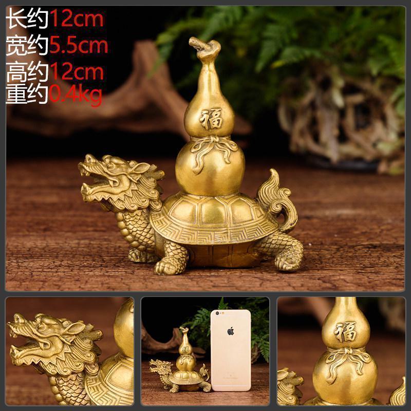 家柏饰(CORATED)龙龟葫芦 龙龟摆件铜高清大图