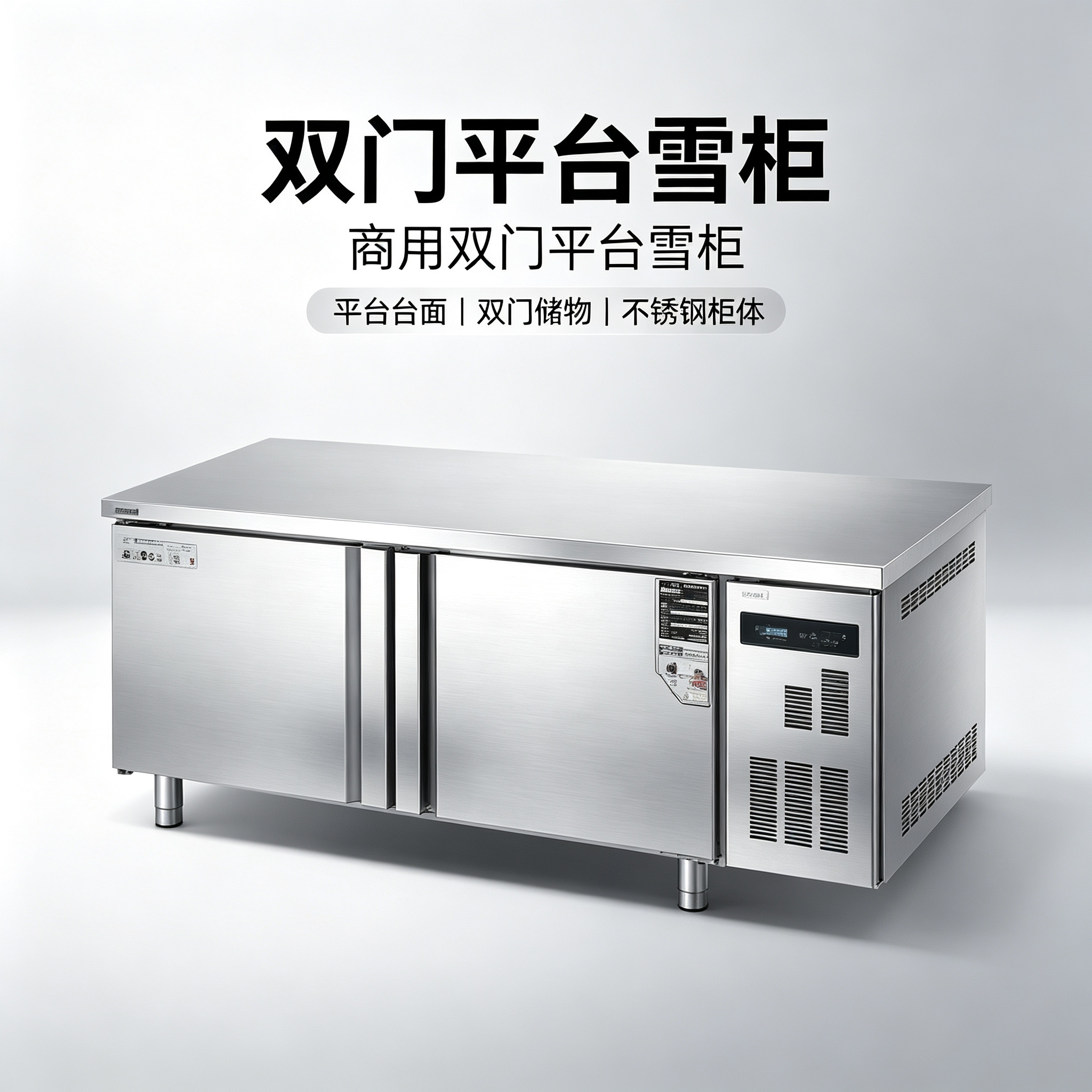 优迈克 YMK-TPX150 双门平台雪柜 1500*800*800/100 单位:台 银色