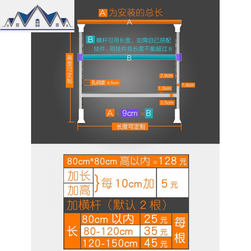 厨房置物架免打孔顶天立地伸缩窗台挂架收纳架沥水晾碗架放锅架子 三维工匠高清大图