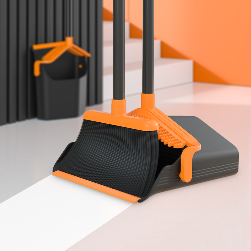 尚奇(Shangqi)扫把簸箕套装 家用扫地防风梳齿型扫帚畚箕可站立两件套C2-C10N