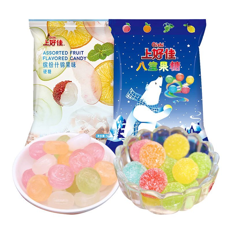上好佳荔枝味糖硬糖果水果糖500g*1年货喜糖圣诞婚礼儿童零食