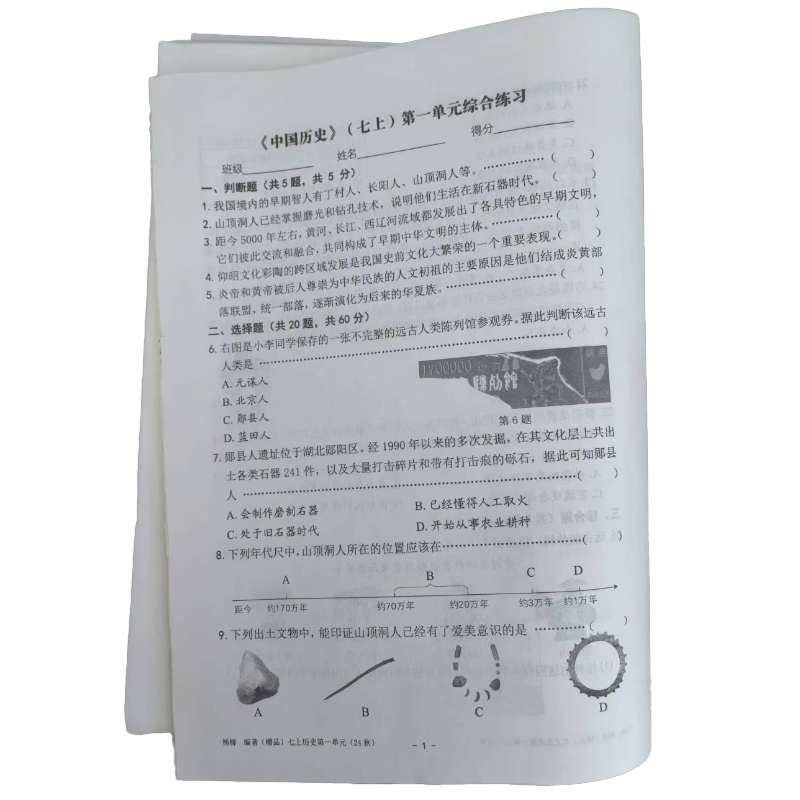 历史[2024秋新版](电子版答案) 七年级上 [正版]2024秋新版 杨柳练习精编七八九年级上册下册历史道德与法治人文高清大图