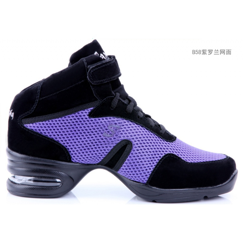 增高气垫现代舞蹈鞋网面真品秋冬舞蹈鞋广场爵士舞鞋软底健身鞋女