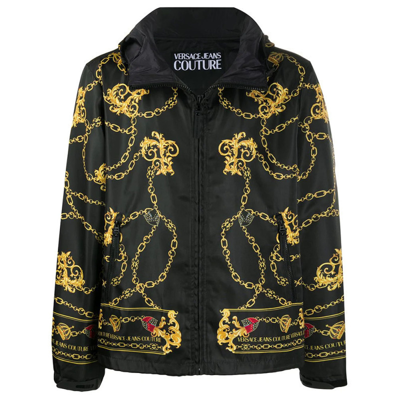versace jeans couture/范思哲男装巴洛克印花饰logo印花轻薄夹克ec1
