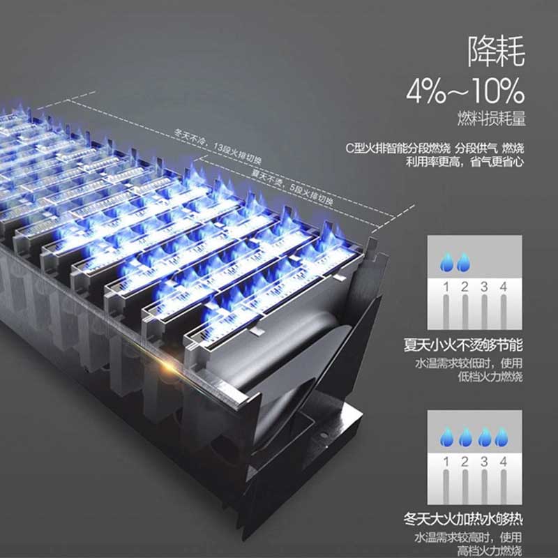 奥铂特 货号AR888HB 燃气热水器 13升强排智能恒温热水器 黑色玻璃面板 无氧铜水箱 天燃气高清大图