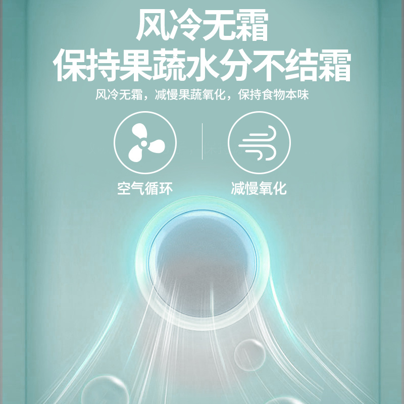 荣事达256升双门冰箱家用风冷无霜节能大容量两门电冰箱宿舍租房冷藏冷冻 一级能效 R256F(钛深灰)高清大图