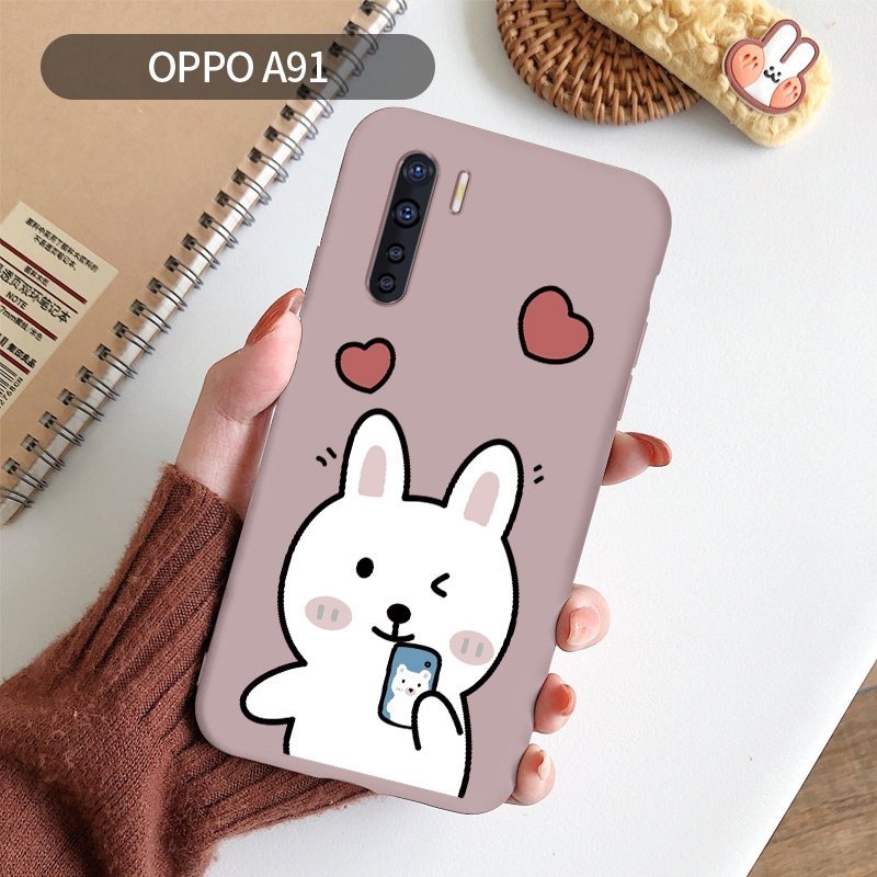 爱心小兔oppoa91手机壳女a8硅胶a11防摔a11x新a91卡通oppo简约超薄