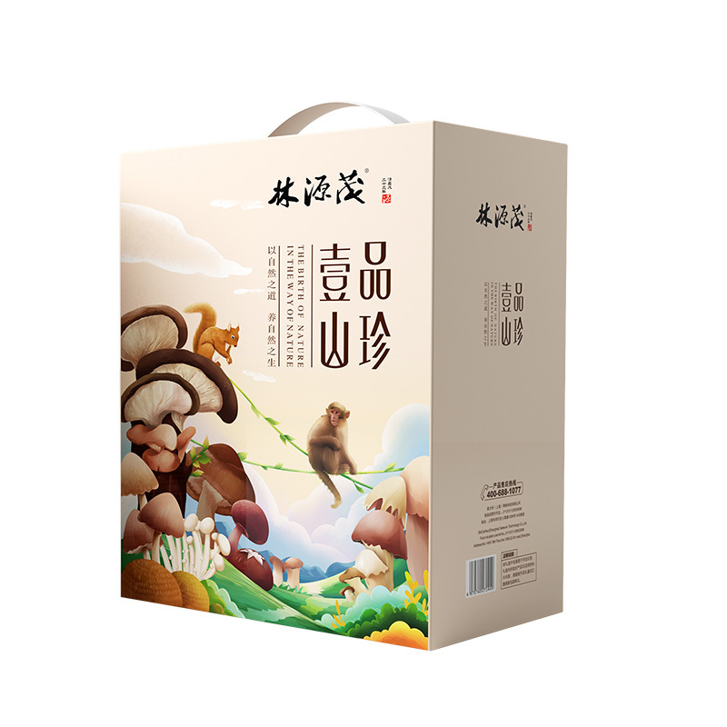 林源茂山珍菌菇组合 鲜品588g黑木耳香菇黄金菇真姬菇杏鲍菇银耳干菌干货组合. SZ