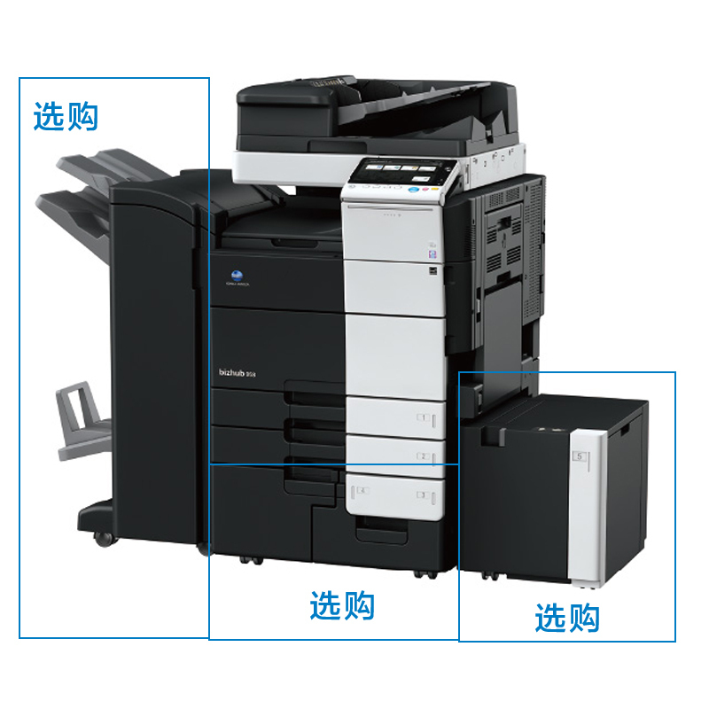 柯尼卡美能达(KONICA MINOLTA)bizhub 758 A3黑白复合机 75页/分 打印复印扫描(含双面同步扫描自动输稿器+双面单元+双纸盒)