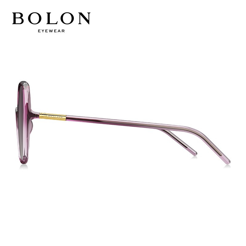 暴龙(BOLON)多边形TR大框偏光太阳眼镜墨镜女BL5032 C30-紫色渐进 单个装