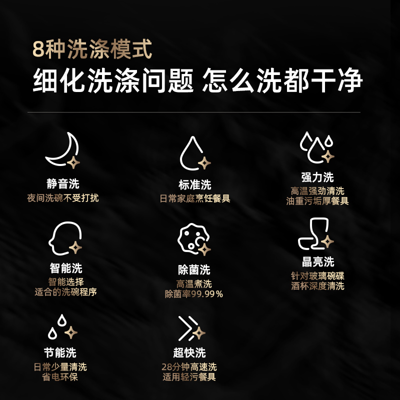 科勒(KOHLER)洗碗机嵌入式家用大容量16套独立式银离子光触媒加强除菌 五臂飓风洗 独立上下层洗 K-25989T