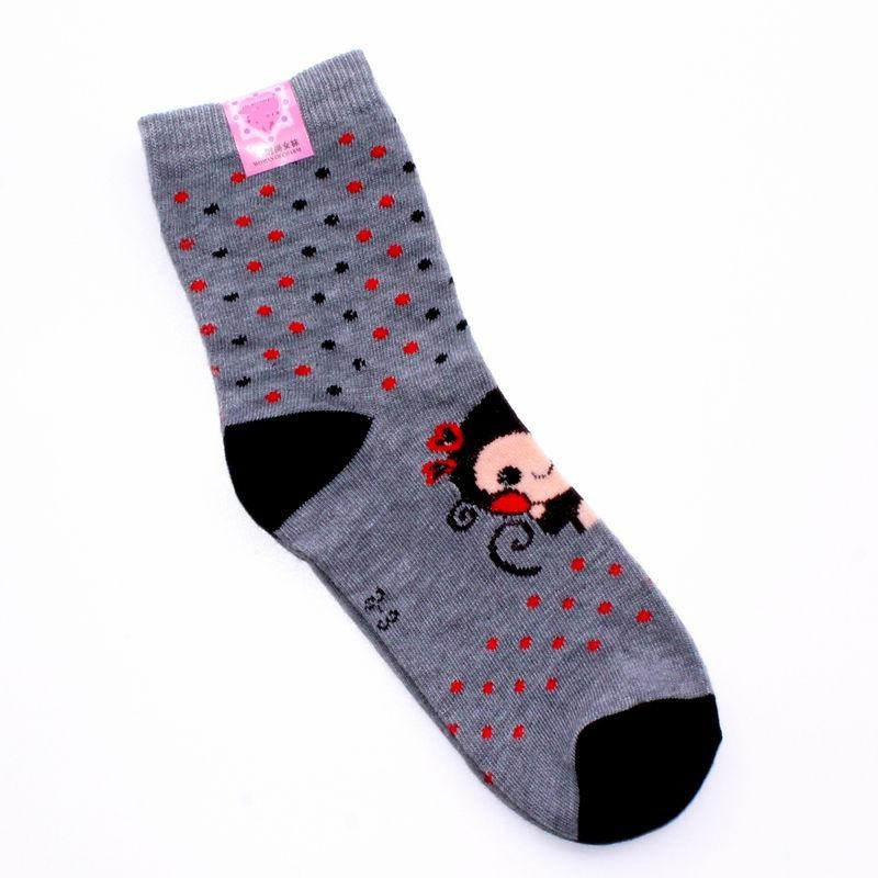 袜子女袜中筒袜短袜女士袜春秋冬四季运动学生袜成人老人涤纶臻依缘