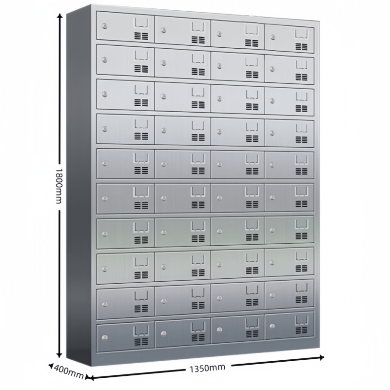 攸形不锈钢餐盘柜40门钥匙款1350*400*1800mm台高清大图